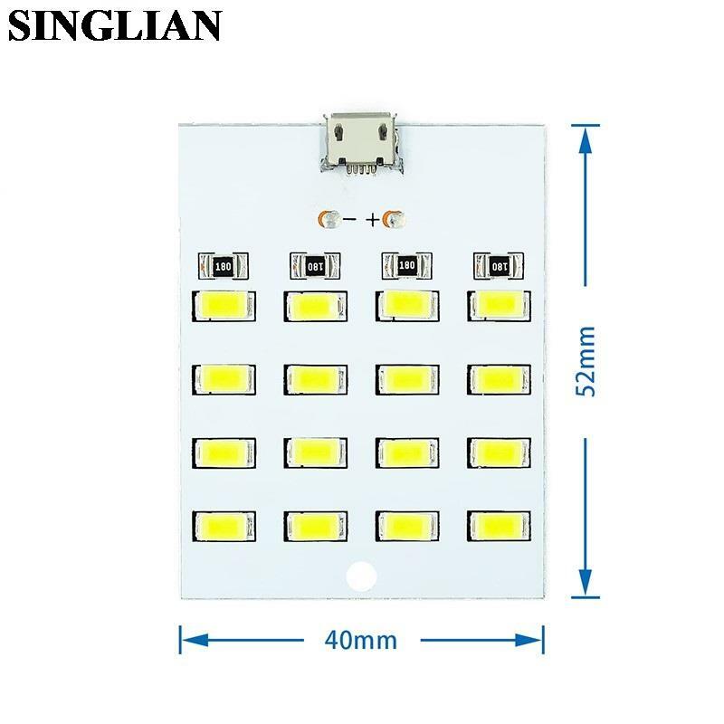LED 램프 보드, 미니 마이크로 USB 야간 조명, 모바일 램프, 캠핑 비상 조명, 8, 12, 16, 20 비트, 8, 12, 16, 20, 1 개