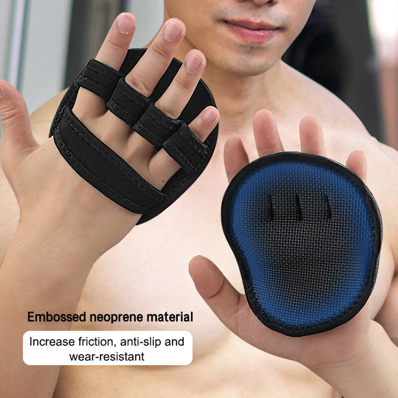 ถุงมือยกน้ำหนักที่ถุงมือเปิดนิ้วสำหรับเล่นฟิตเนสยิมถุงมือยกน้ำหนักดัมเบลอุปกรณ์ป้องกันฝ่ามือคู่