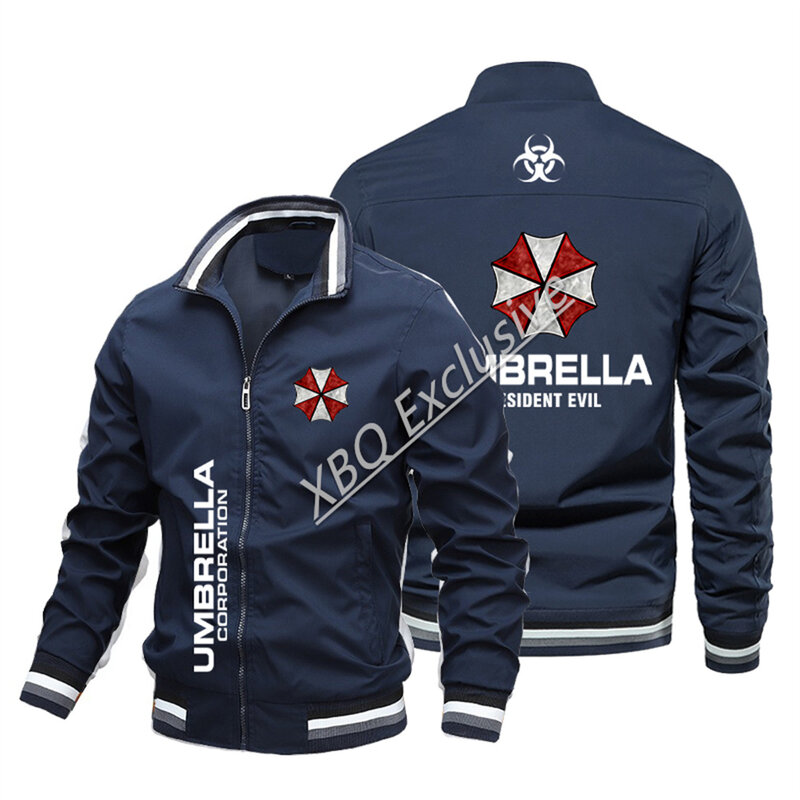 Модная Новая бейсбольная куртка, Всесезонная тонкая мужская куртка с логотипом компании Umbrella, локомотивная куртка, куртка-бомбер