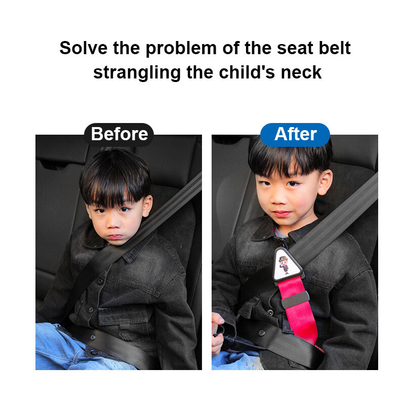 Sabuk pengaman anak bayi, tali bahu pelindung leher dapat disesuaikan pemegang penyesuaian sabuk pengaman mobil