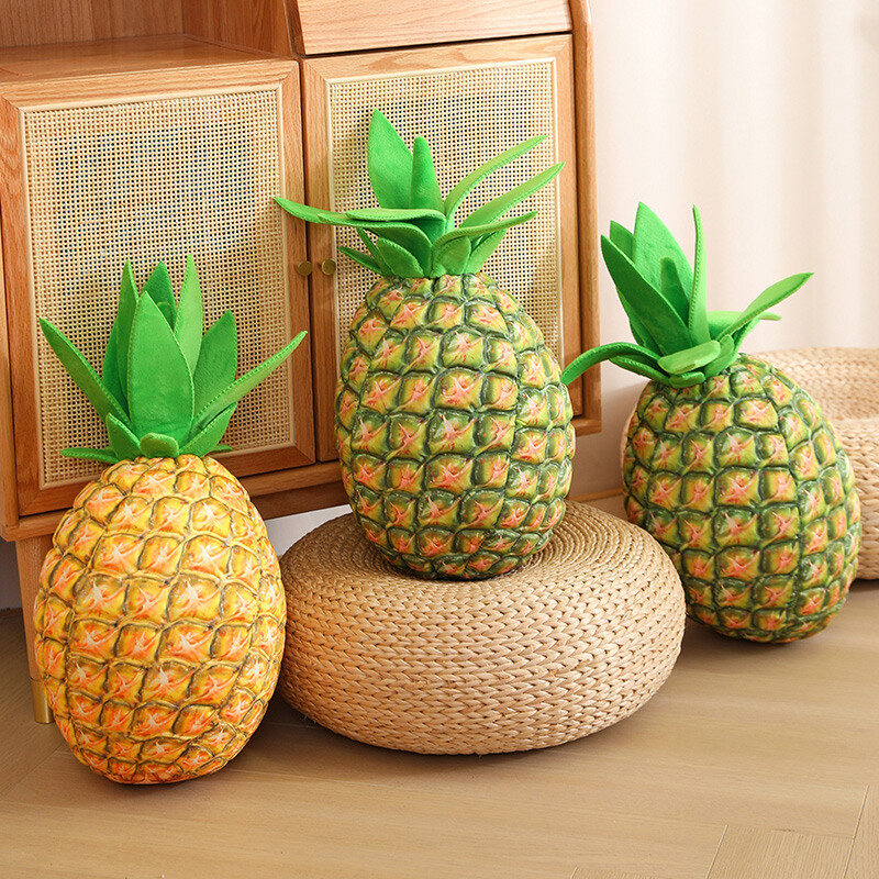 Mainan mewah buah nanas kreatif Kawaii 48cm boneka tanaman buah lucu bantal sofa lembut untuk hadiah anak-anak anak perempuan