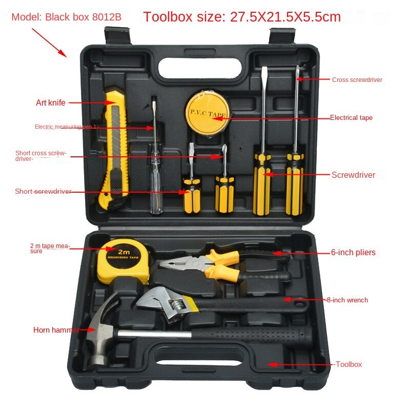 Multi-functional home hardware car repair toolbox