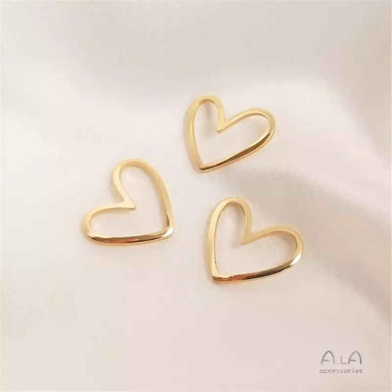 Accessori a forma di cuore curvo cavo a forma di cuore fai da te primi accessori accessori collegati orecchini ornamenti appesi