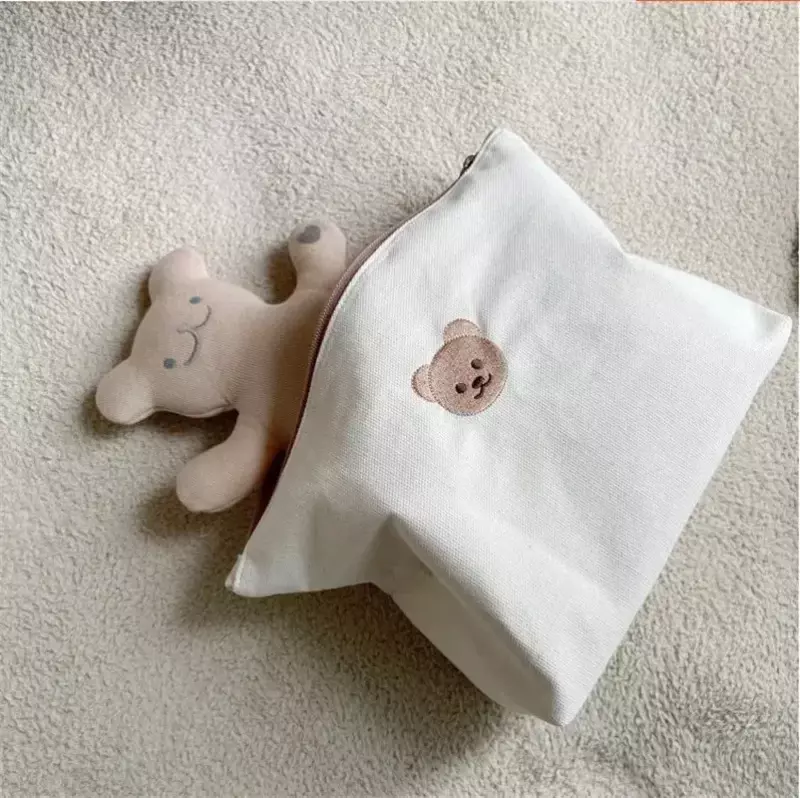 Kobiety dzieci nowonarodzone koreańskie torba na pieluchy mody prostota kreskówka niedźwiedź królik torba na pieluchy Kawaii wielofunkcyjna torba do przechowywania