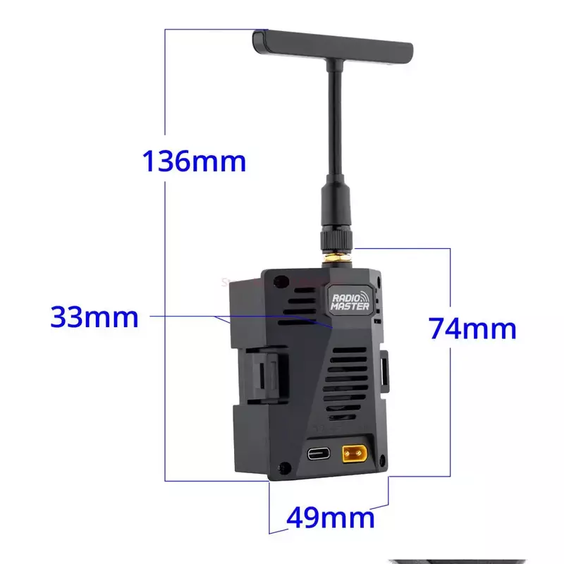 Radio master ranger micro elrs hochfrequenz kopf empfänger jr adapter unbemannter traverser für tx16s tx12 mkii