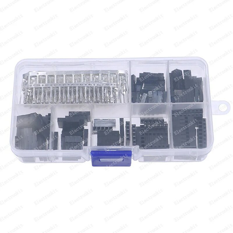 310pcs 2.54mm Male Female Dupont Wire Jumper and Female(1Pin 2Pin 3Pin 4Pin 5Pin 6Pin 8pin) Header Connector Housing Kit Box