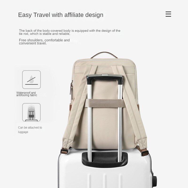 Plecak damski GOLF moda nowy podróżny prosty biznesowy laptop o dużej pojemności 15,6 cala plecak studencki na co dzień damski