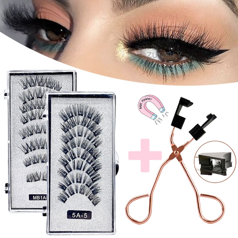 Magnets Magnetic Eyelashes 3D Faux Mink Lashes Fluffy Soft Wispy Natural long False Eye Lashes Eye Makeup Tools