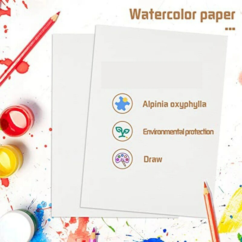 1Set Aquarel Papier Bulk Aquarel Schetsboek Voor Kinderen Kind Volwassenen Kunstenaars Tekenen (5X7 Inch)