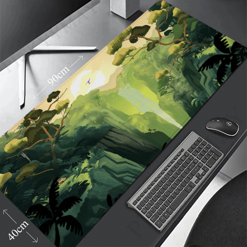 Gibbon Beyond the Trees-Tapis de souris de jeu, polymère de bureau, tapis de souris Gamer, accessoires informatiques, Deskvirus, média