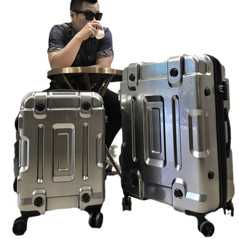 Tech Sense bagasi trendi koper perjalanan keren, tas troli Roda Universal baru 2023 dengan kata sandi