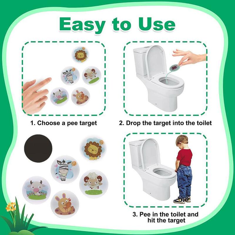 5PCS adesivo per toilette che cambia colore vasino per bambini vasino per toilette cambia colore adesivo per wc vasino sedile adesivo magico