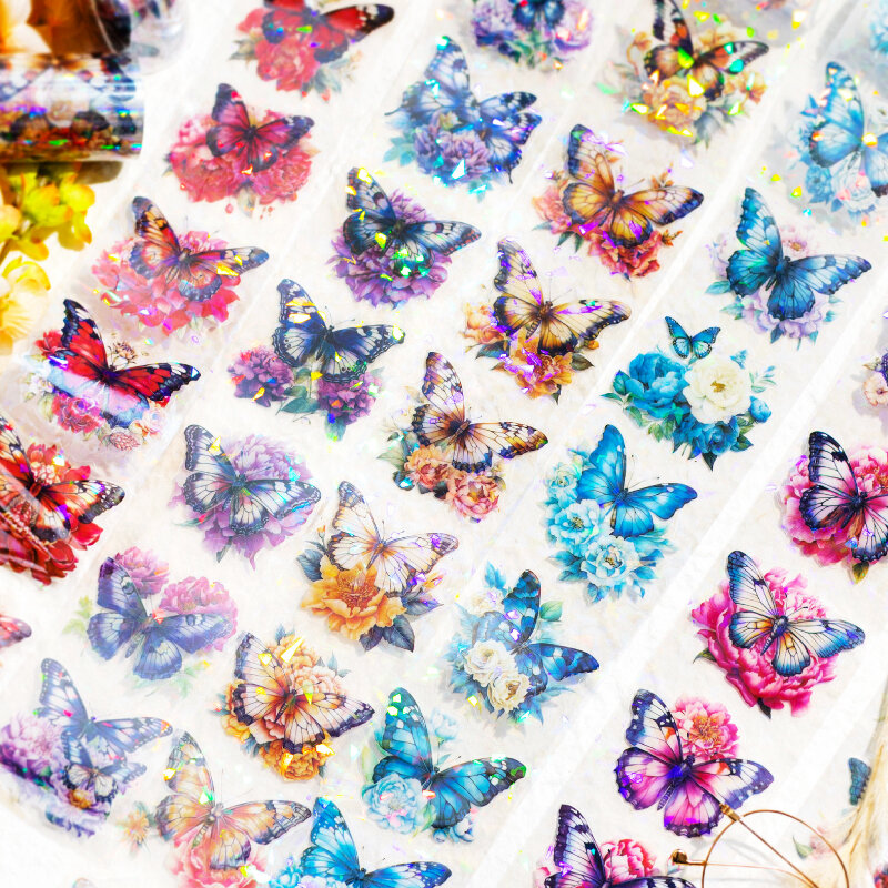 12 Packungen/Los Schmetterlings schatten sind schwere Serien markierungen Fotoalbum Dekoration Haustier band