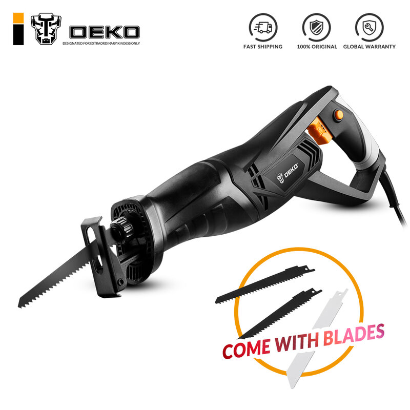 DEKO NEW DKRS01 900W Electric Saw Reciprocating Saw with Saw Blades Jigsaw Chainsaw Tools for Wood DIY Electric Tools Power tool