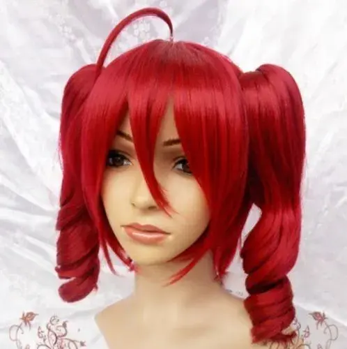 Wholesale  new  Teto Kasane Red Cosplay WIG 2 clips ponytail