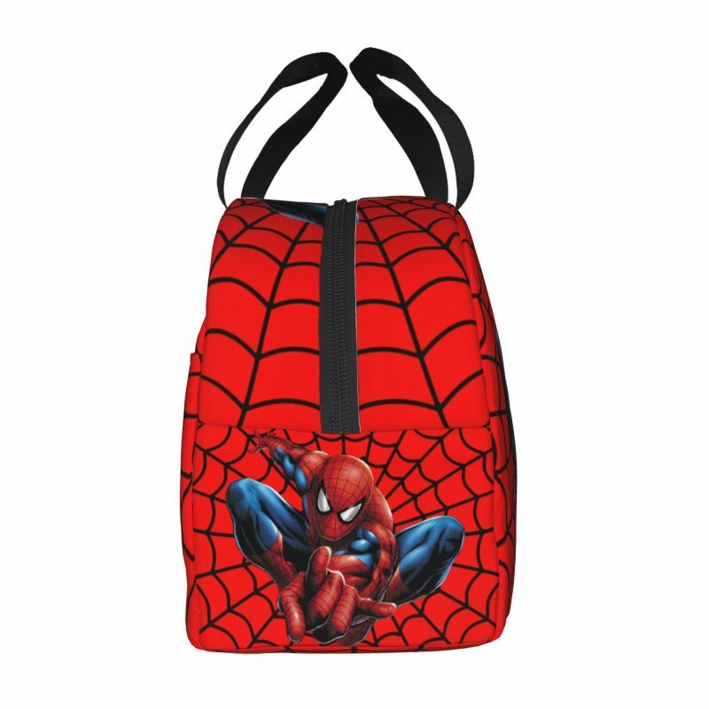 Изолированный Ланч-бокс с изображением Человека-паука для женщин, портативный термо-охлаждающий Ланч-бокс, школьный пищевой контейнер для пикника, сумки-тоут