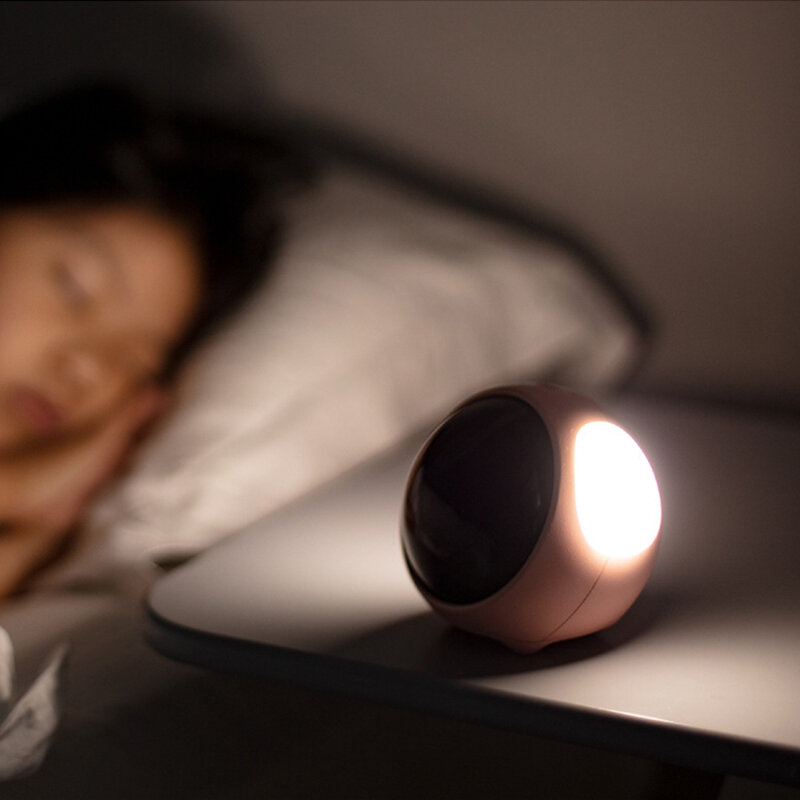 Xiaomi jam Alarm ekspresi lucu, lampu malam LED cerdas anak-anak, Jam Alarm Digital dengan kontrol suara, Snooze, jam Alarm ekspresi lucu untuk rumah