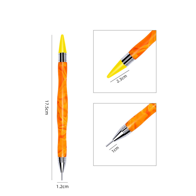 Aplikator berlian imitasi pemetik pena pensil lilin untuk Dekorasi seni kuku, alat pemetik permata Waxpen