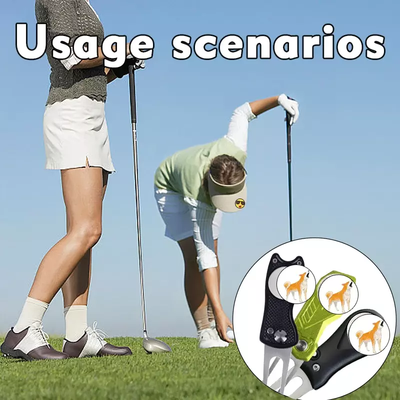 Palos con clips magnéticos para sombrero, accesorios y equipo de Golf, marcadores de pelota personalizables, decoraciones para sombreros de pelota de Perro Amarillo pequeño
