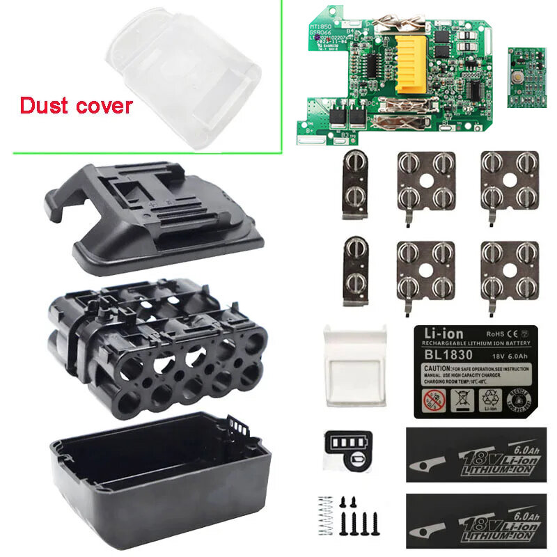 BL1830 Li-ion Battery Case Charging Protection Circuit Board Box PCB For Makita 18V 3.0Ah 6.0Ah Label Dust Cover BL1860 BL1430