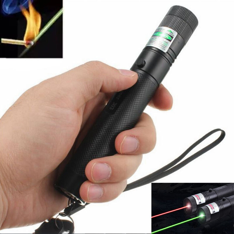 532nm 5mw High Power Green Laser Pointer Torch with Continuous Line and Adjustable Focus for Hunting (Battery not included)