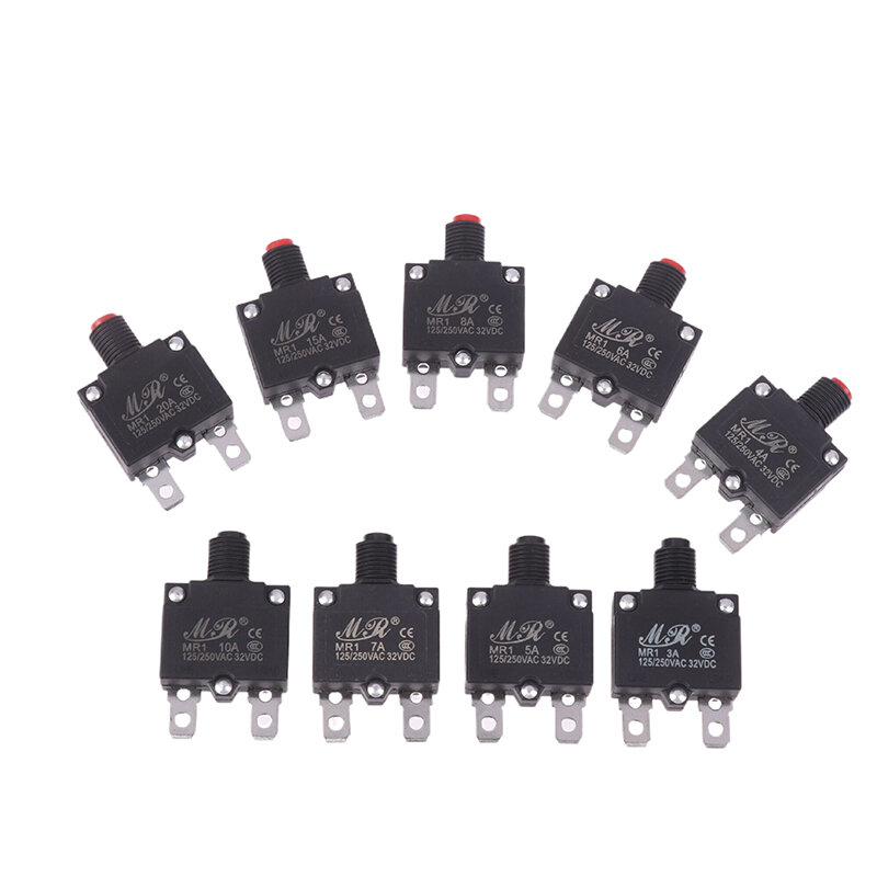 Electronic Accessories Thermal Switch Circuit Breaker Current Overload Protector Switch Fuse 3A 4A 5A 6A 7A 8A 10A 15A 20A