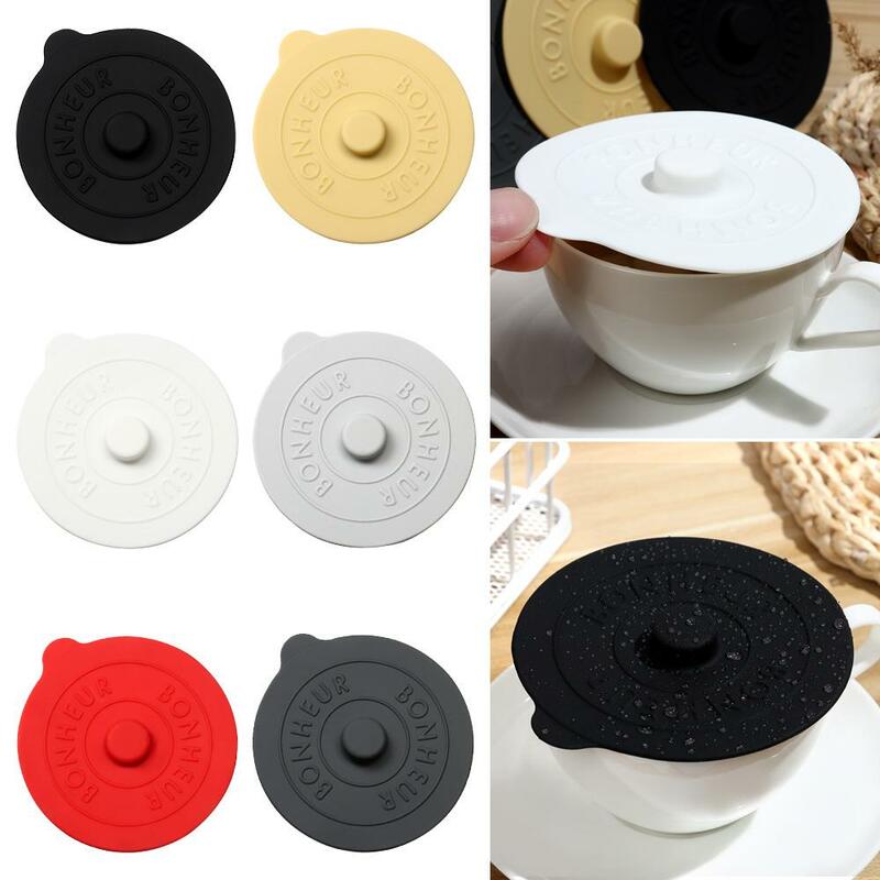 3pcs Silicone with Convex Handle Heat Temperature Preserve Dust Free Cup Accessories Cup Caps Sealing Lid Mug Cover