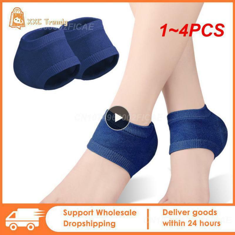 1~4PCS Gel Silicone Heel Protector Sleeve Heel Pads Heel Cups Plantar Fasciitis Support Feet Care Skin Repair Cushion Half-yard