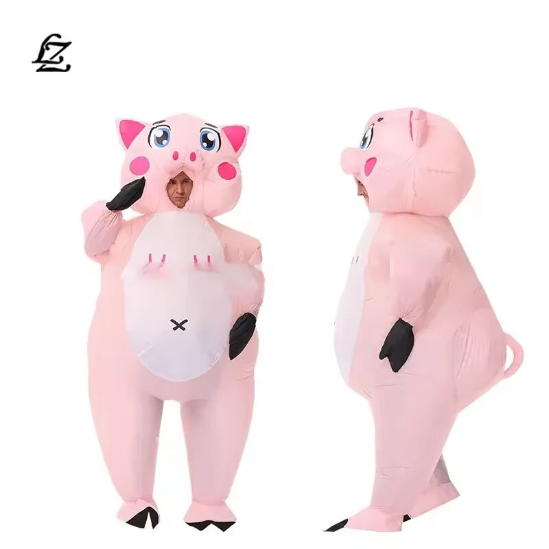 Carnival Halloween Party Funny Inflatable Pig Cosplay Suit Christmas Cartoon Pig Inflatable Costumes Mascot