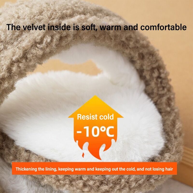 Zachte Harige Fleece Oorkappen Opvouwbare Warme Oor Warme Beschermer In Koud Weer Verstelbare Wrap Winter Oorkappen Voor Dames En Heren