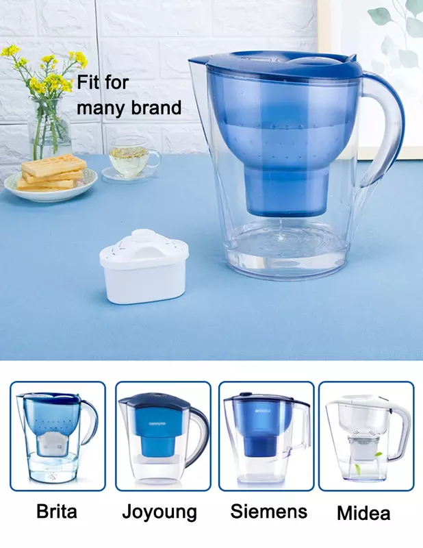 Cartucho de filtros de agua para Brita Maxtra 2 piezas/6 piezas, limpieza de impurezas de cloro, hervidor de agua activado, filtro de agua de carbono