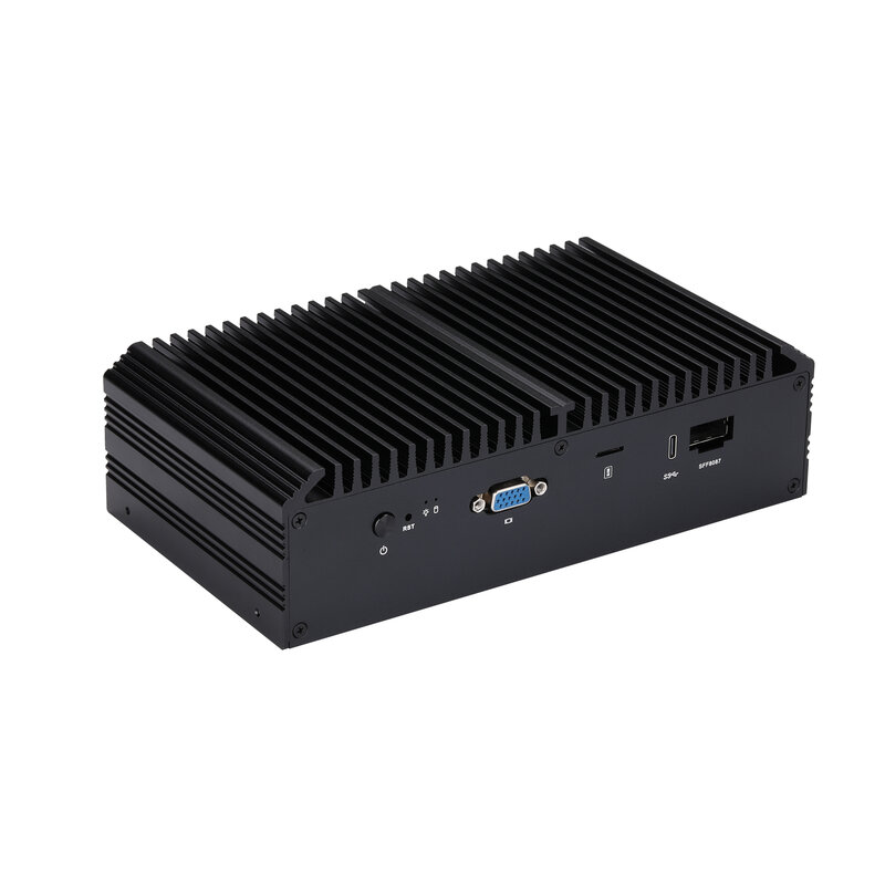 Qotom Mini PC Q20300G9-S10 Atom C3338R C3558R C3758R C3758 con supporto per Computer 5x2.5G LAN 4x SFP + AES-NI 5G