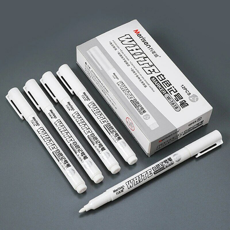 1 Pc White Marker Oil-based Quick-drying Waterproof Tire Painting Graffiti Pen Paint Repair Pen Marking Pen
