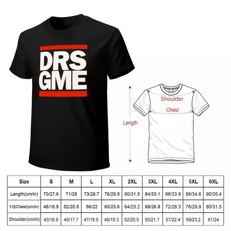 Футболка DRS GME, винтажная одежда, летняя одежда, мужские футболки