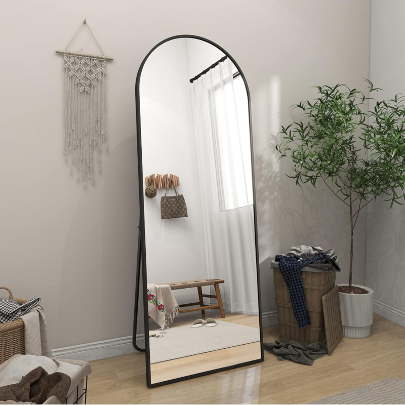 BEAUTYPEAK 64"x21" Arch Floor Mirror, Full Length Mirror Wall Mirror Hanging or Leaning Arched