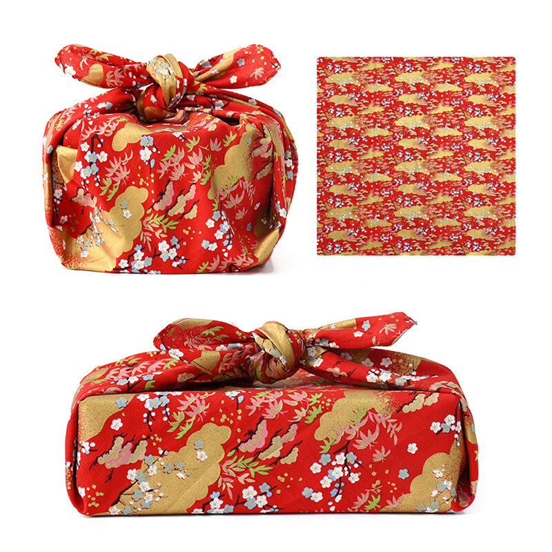 Japanische Art Lunchbox Bento Verpackung Stoff Furoshiki Taschentuch Reise Picknick tragbare Festival Geschenk Tee tasse Wickelt uch