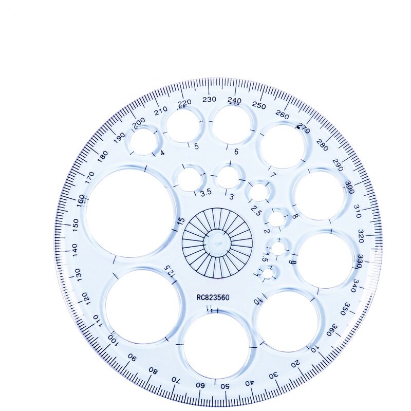 Règle de dessin géométrique multifonctionnel, modèle de dessin en cercle complet, fabricant de cercles