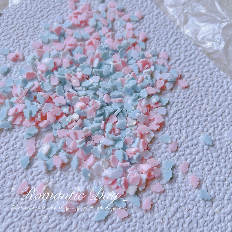 20g Resin Polymer Clay Glitters Sprinkle DIY Decoration For Filler Artifical Snow Flake Dessert Heart Star For Craft Slime Makin
