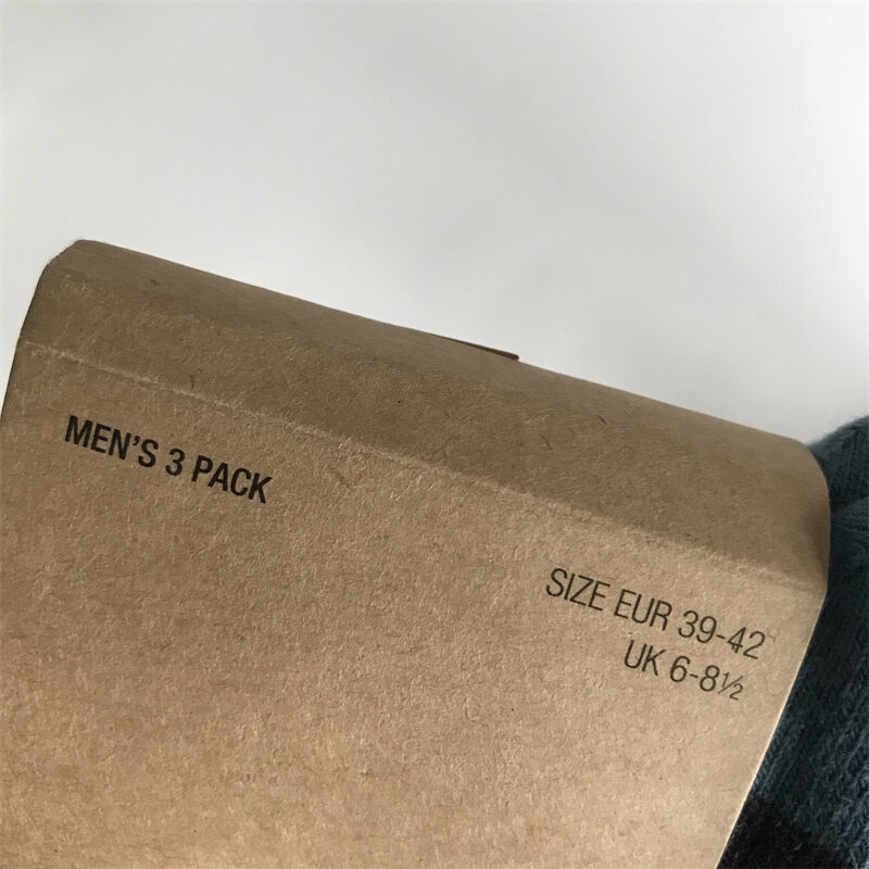 3pk calzini da uomo elasticizzati a righe da uomo Casual in cotone Multi Stripe 3-Pack calzini autunno inverno EUR 39-42