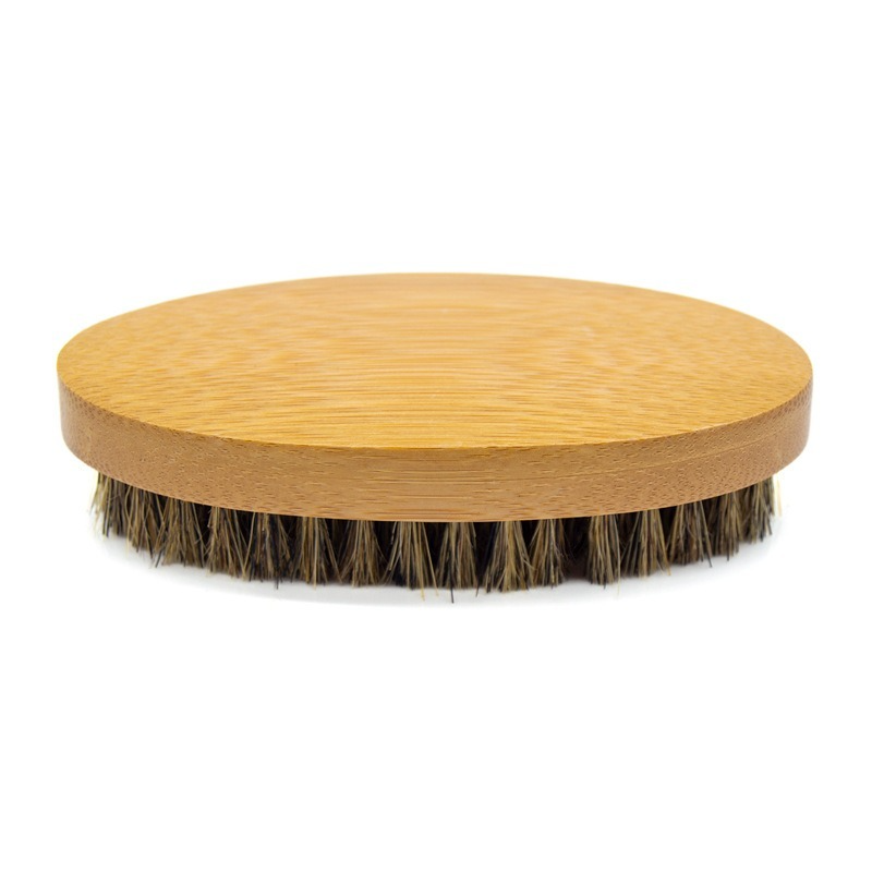 Set di pennelli da barba da uomo setola di cinghiale barbiere portatile spazzola per barba naturale pettine forbici per strumento per lo Styling della pulizia del viso