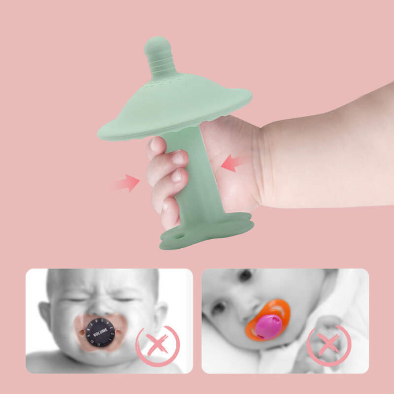 Silikon Baby Beißring Spielzeug Anti-Tropfen Silikon Baby Beißring Baby Kauen Spielzeug Für Saugen Bedürfnisse BPA FREI