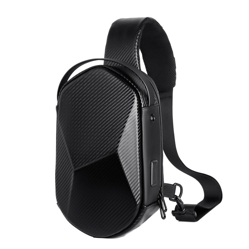 SUUTOOP Men's Fashion Multifunction USB Crossbody Bag Shoulder Bag Man Waterproof Travel Sling Messenger Pack Chest Bag for Male