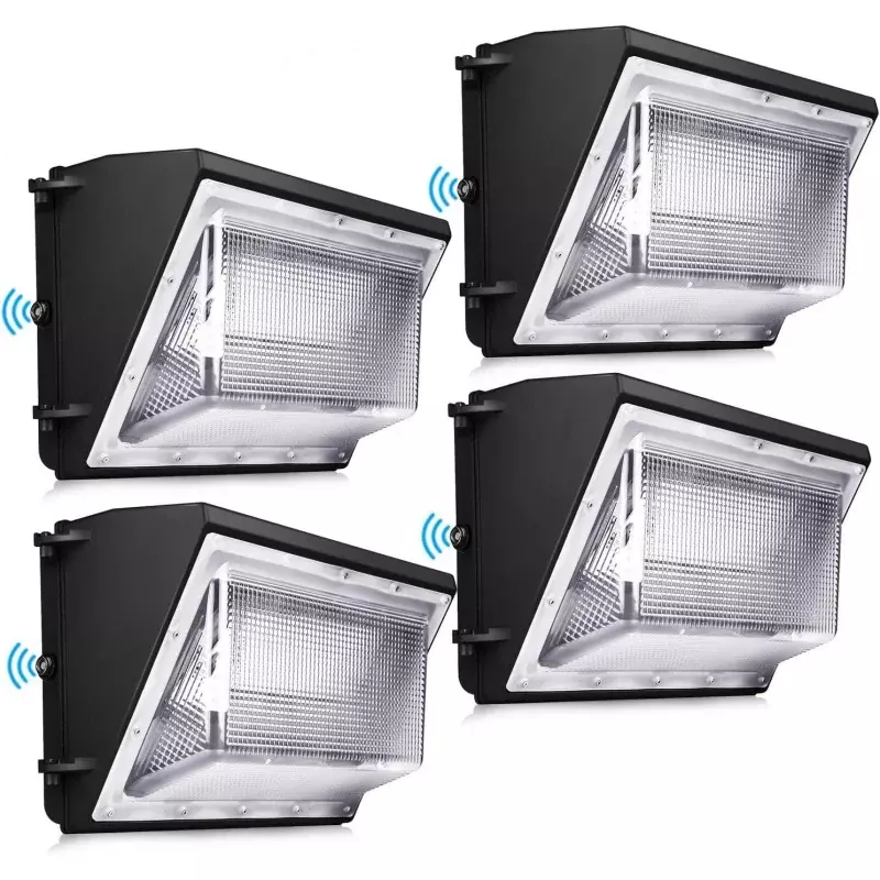 Ledmo 120W LED wall pack light 4 pack dusk to dawn con fotocellula outdoor commercial industrial lights 840W HPS hid equivalente 5