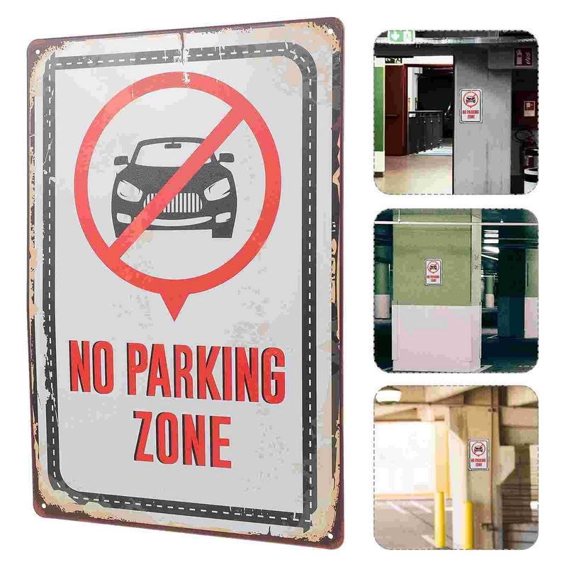 Tanda tidak ada parkir lukisan dekoratif/gambar gantung untuk peringatan tidak di sini peringatan keselamatan