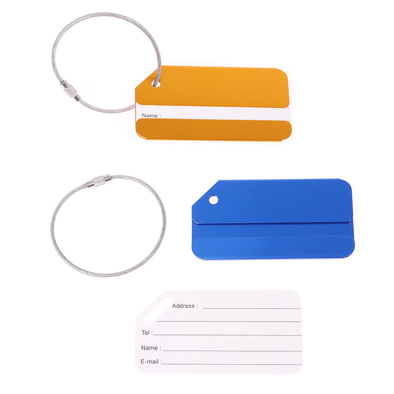 1Pcs Metal Travel Bagage Tags Bagage Naam Tags Koffer Adres Label Holder Aluminium Bagagelabel Reizen Accessoires