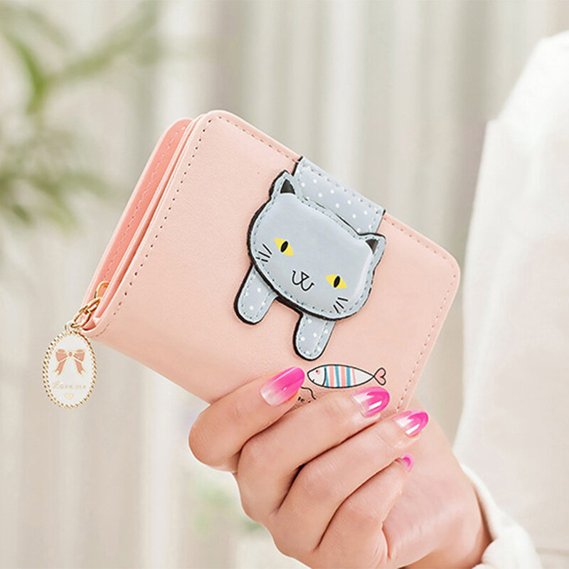 Wallest kobiety torebka śliczne Anime portfel przenośne małe luksusowe portfele dla kobiet Clutch Bag Carteras Para Mujer kieszonka na monety