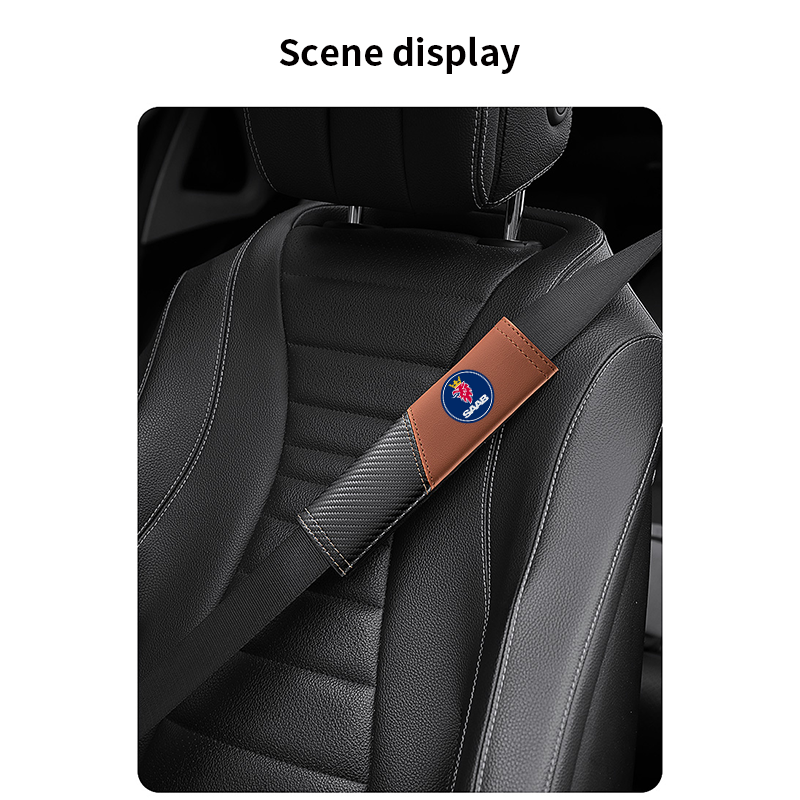 1 buah sarung sabuk pengaman mobil bantalan bahu Aksesori interior untuk SAAB 9-3 9-5 9-7 9-4X PhoeniX 900 99 Sonett 96 93 9000