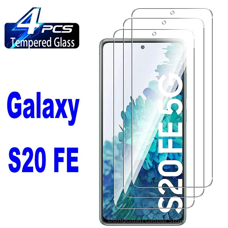 2/4 buah kaca Tempered untuk Samsung Galaxy S20 FE 5G 2022 edisi kipas SM-G781 SM-G7810 pelindung layar kaca