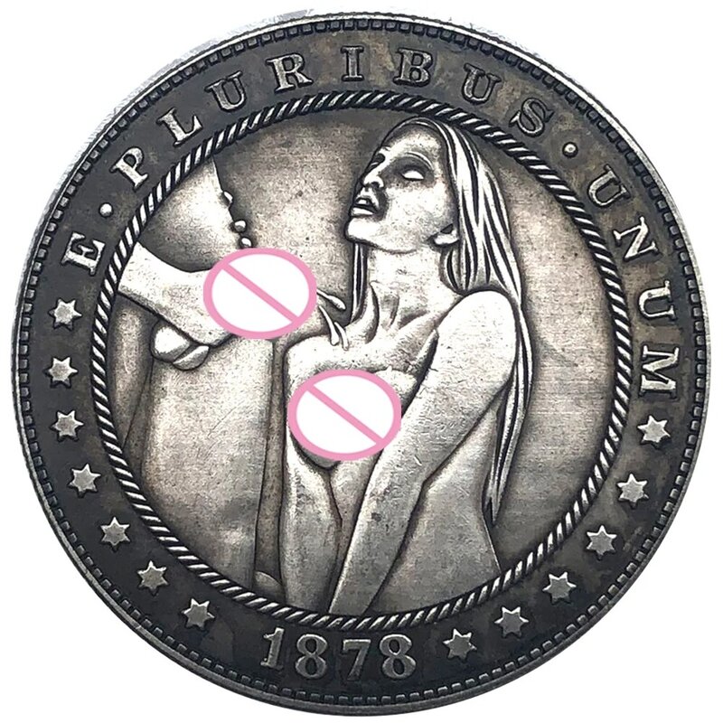 Романтическая монета «он любит тебя», монета за один доллар, искусство для пары, карманная монета для ночного клуба, памятная монета на удачу + подарочный пакет