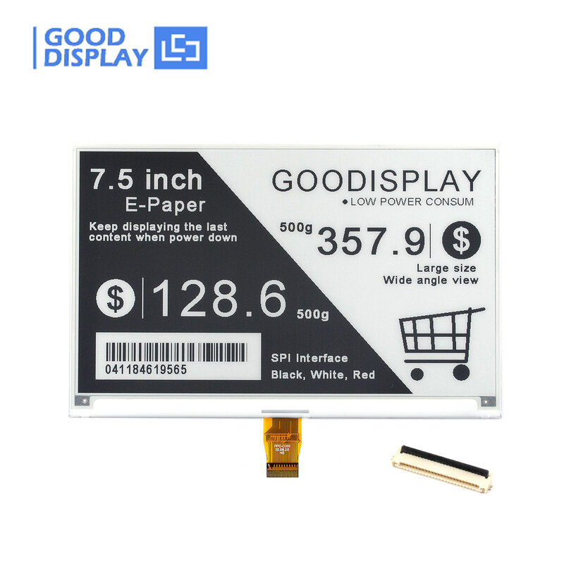 GooDisplay Raspberry Pi หน้าจอ E-Ink ผู้ผลิต7.5 E กระดาษ,GDEY075T7